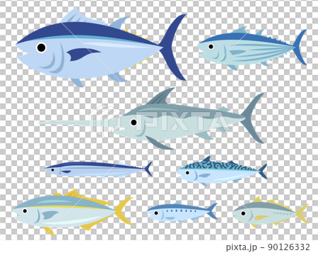 Fish illustration set 90126332