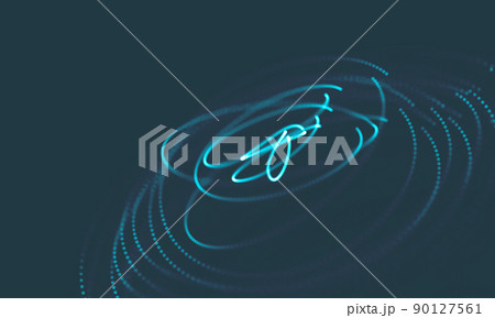 Abstract Music background. Big Data Particle Flow Visualisation. Science infographic futuristic illustration. Sound wave. Sound visualization Abstract Music background. Big Data Particle Flow Visualisation. Science infographic futuristic illustration. Sound wave. Sound visualization 90127561