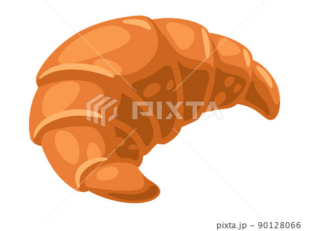 Illustration of fresh croissant. Image for bakeries and groceries. 90128066