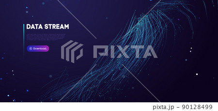Abstract purple data stream. Abstract digital background cloud technology. Big Data Technology vector illustration. Abstract purple data stream. Abstract digital background cloud technology. Big Data Technology vector illustration. 90128499