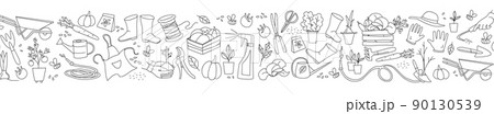 Gardening, preparing spring season, seedlings, growing farm vegetables, garden tools 90130539