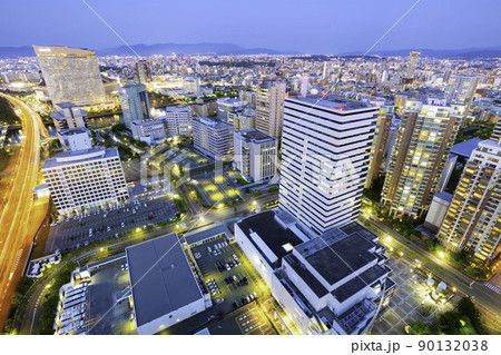 福岡タワーから見る福岡市の素晴らしい夜景 90132038