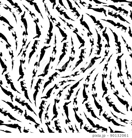Stock seamless black and white vector zebra skin pattern.Abstract torn stripes black seamless texture. Stock seamless black and white vector zebra skin pattern.Abstract torn stripes black seamless texture. 90132061