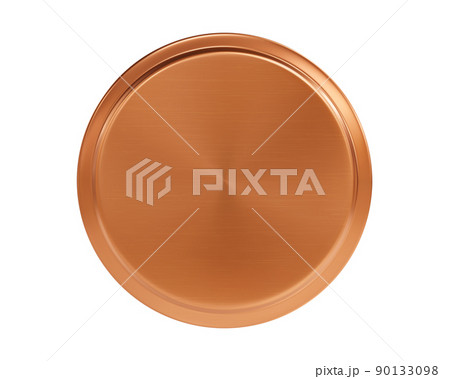 Realistic bronze lid mockup top view isolated on white background Realistic bronze lid mockup top view isolated on white background 90133098