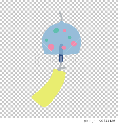 Wind chimes fluttering in the summer wind Vector illustration material 90133486