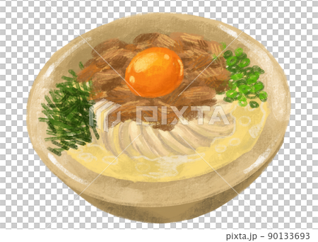 Beef udon noodle soup Japanese food illustration hand drawing art Beef udon noodle soup Japanese food illustration hand drawing art 90133693