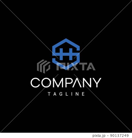 Initial and modern logo designs for the letters H and S Initial and modern logo designs for the letters H and S 90137249