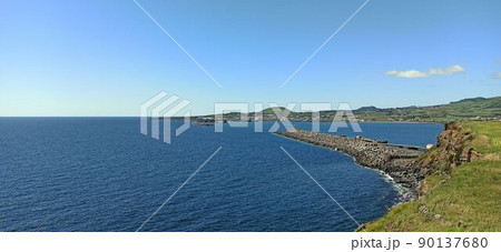 Landscape of the city port and surroundings 90137680