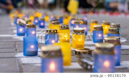 Protests against the Russian invasion of Ukraine in Chisinau, Moldova 90138170