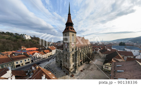 View of the old Brasov centre, Romania 90138336