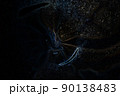Black abstract background or texture with spots 90138483