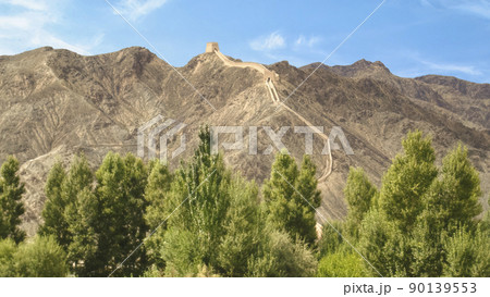 万里の長城 懸壁長城 中国・甘粛省嘉峪関市 / Xuanbi Great Wall 90139553