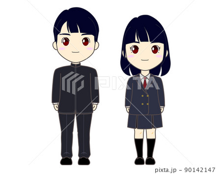 高校生の冬服　熊本 90142147