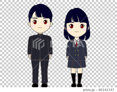 高校生の冬服　熊本 90142147