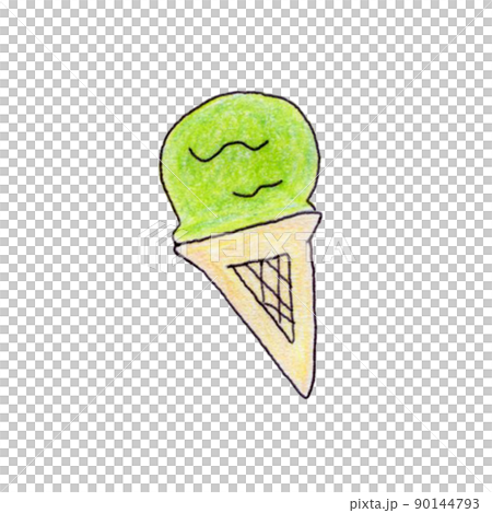 Colored pencil handwritten ice cream Colored pencil handwritten ice cream 90144793