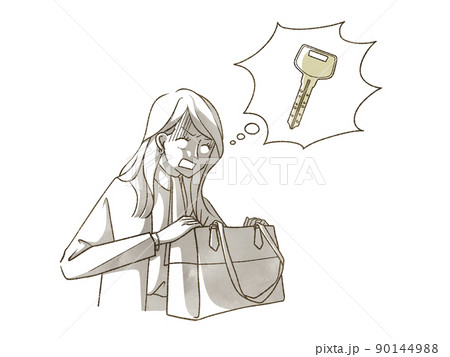 鍵を失くした女性 鍵を失くした女性 90144988