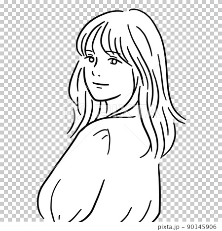 A woman looking back 90145906