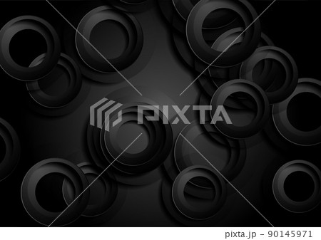 Tech glossy circles abstract geometric background 90145971