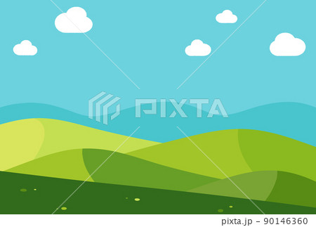 背景イラスト_山の風景 90146360
