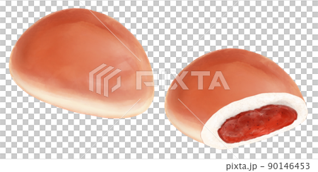 いちごジャムパンと割ったいちごジャムパン 90146453