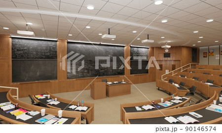 Empty classroom university or collage back to school 3d illustration Empty classroom university or collage back to school 3d illustration 90146574