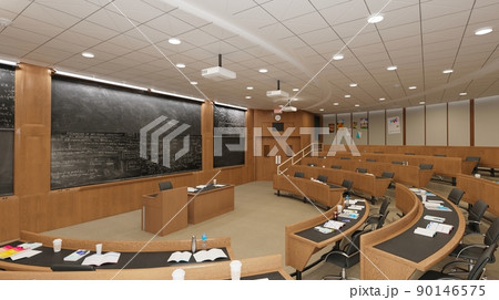 Empty classroom university or collage back to school 3d illustration 90146575