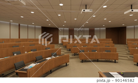Empty classroom university or collage back to school 3d illustration 90146582