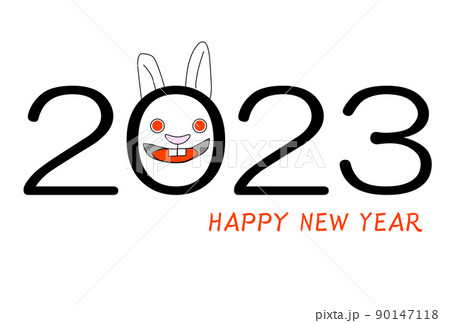 2023年の卯年を迎えた背景素材 90147118