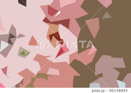 春の桜の花をイメージした抽象的で幾何学的な背景画像 90148893