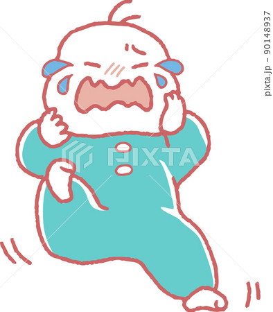 泣きぐずる赤ちゃんのイラスト 泣きぐずる赤ちゃんのイラスト 90148937