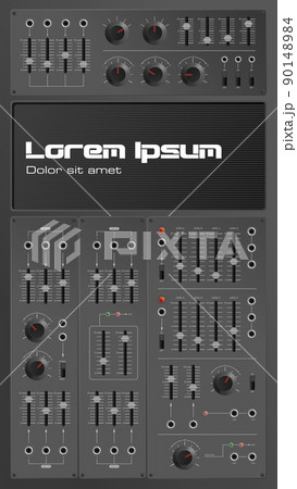 モジュラーシンセサイザーのインターフェイス縦位置 90148984