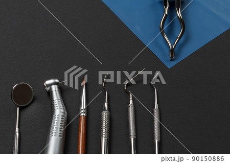 Set of metal dental instruments for teeth dental care 90150886