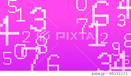 ドット絵のプログラム風数字パターン背景(紫) ドット絵のプログラム風数字パターン背景(紫) 90151171