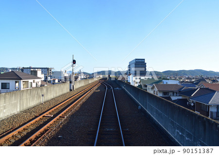 2021年。朝の水島臨海鉄道水島本線の風景 2021年。朝の水島臨海鉄道水島本線の風景 90151387