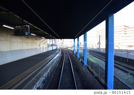 2021年。朝の水島臨海鉄道水島本線の風景 90151415