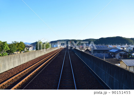 2021年。朝の水島臨海鉄道水島本線の風景 2021年。朝の水島臨海鉄道水島本線の風景 90151455