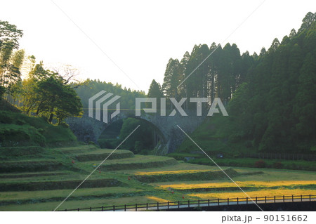 通潤橋 (世界かんがい施設遺産・国重要文化財)【熊本県山都町】 通潤橋 (世界かんがい施設遺産・国重要文化財)【熊本県山都町】 90151662