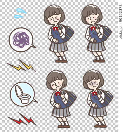 お腹が痛い女学生セット 90152378
