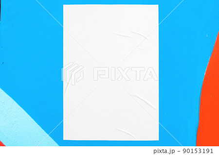 colorful urban wall texture with wrinkled glued poster template colorful urban wall texture with wrinkled glued poster template 90153191