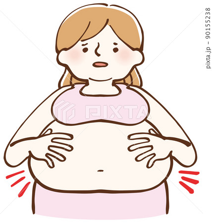 ダイエット 女性 ふくよか イラスト ダイエット 女性 ふくよか イラスト 90155238