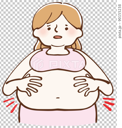 ダイエット 女性 ふくよか イラスト ダイエット 女性 ふくよか イラスト 90155238