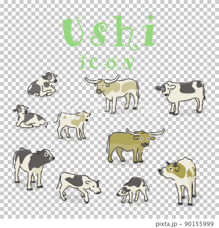 Stylish cow (illustration icon) Stylish cow (illustration icon) 90155999