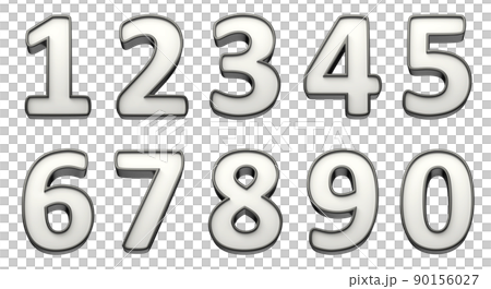 Set of 3D shiny numbers Set of 3D shiny numbers 90156027