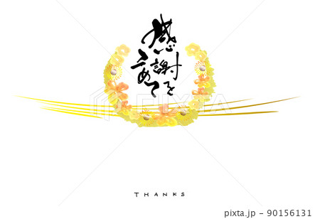 筆文字　のし紙風（感謝をこめて ヒマワリ） .n 90156131