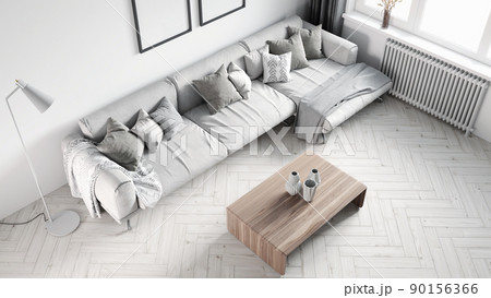 Mock-up frame in home interior background, 3d render Mock-up frame in home interior background, 3d render 90156366