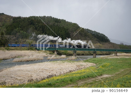 遠野猿ヶ石川橋梁を渡るSL銀河 遠野猿ヶ石川橋梁を渡るSL銀河 90156649