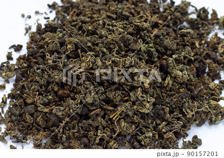 Dried Jiaogulan on white background. 90157201