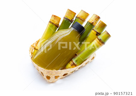 Bottle of fresh squeezed sugar cane juice 90157321