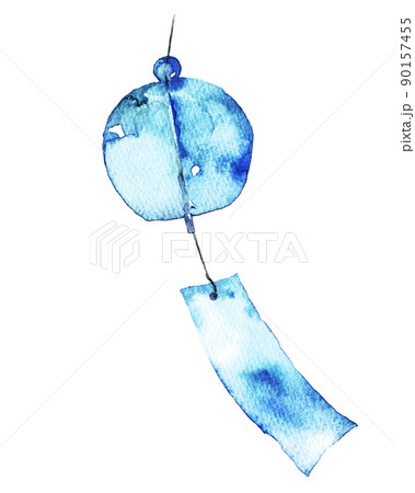 夏の風鈴 水彩イラストのイラスト素材 [90157455] - PIXTA