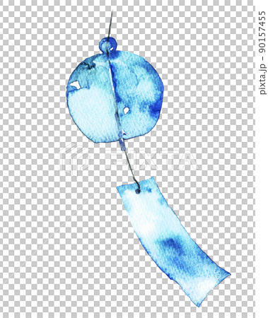 夏の風鈴 水彩イラストのイラスト素材 [90157455] - PIXTA